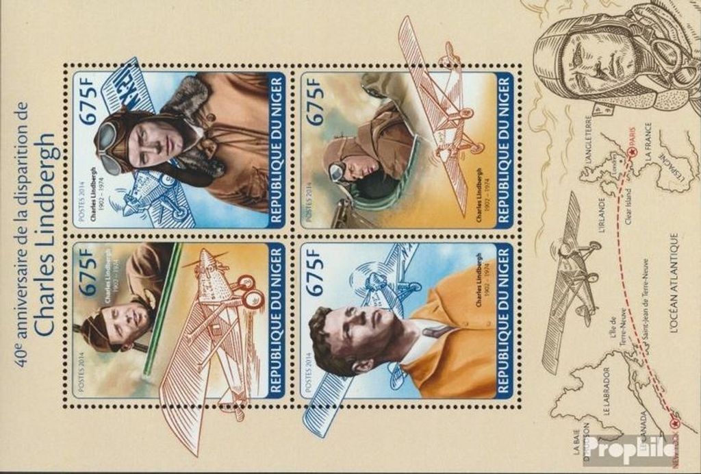 Briefmarken Niger 2014 Mi 2667-2670 Kleinbogen (kompl. Produktbild 