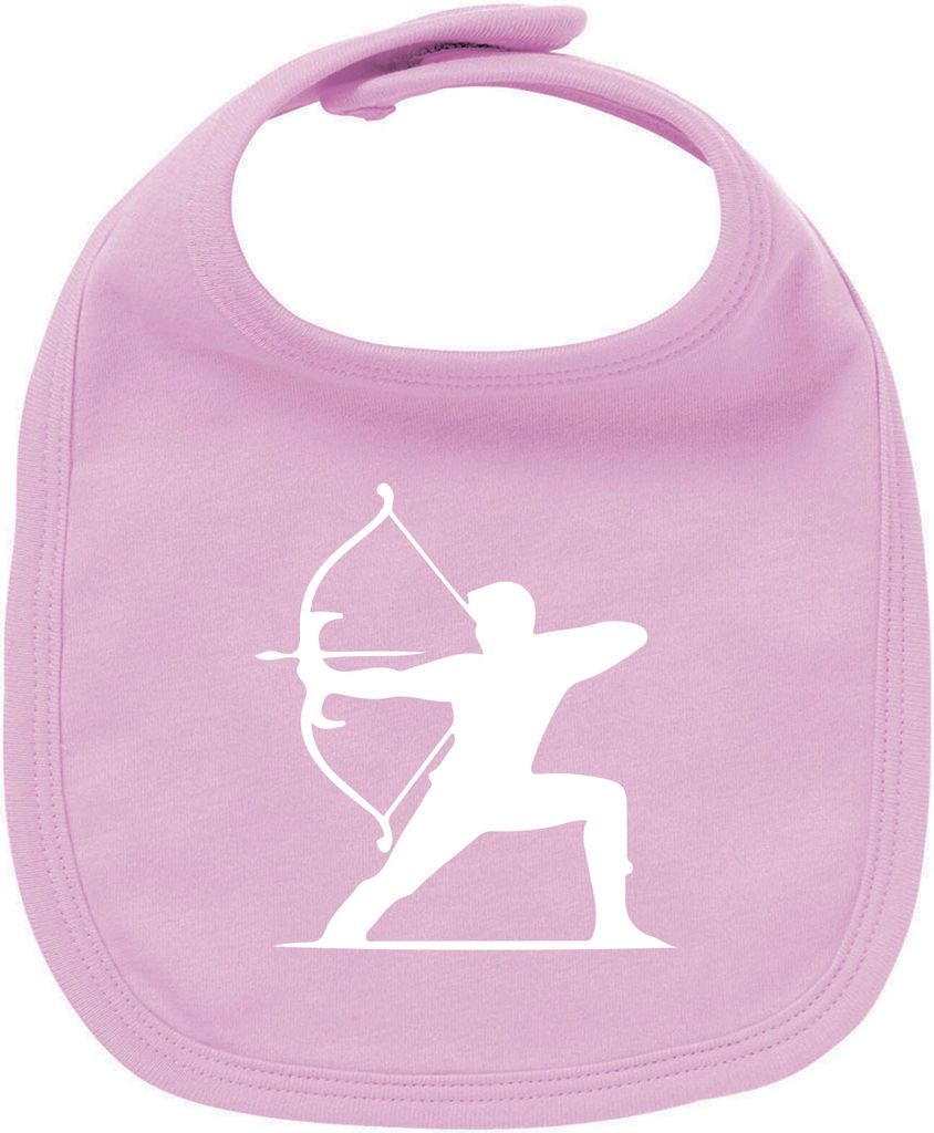 Huuraa Unisex Babylatz Bogenschießen Silhouette Geschenk Babypink Baumwolle Bogenschießen Mitbringsel