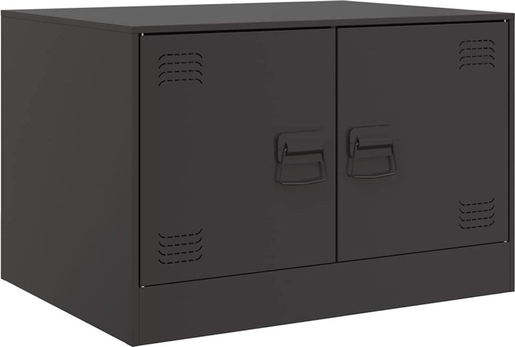 vidaXL Couchtisch Schwarz 67x50x44 cm Stahl