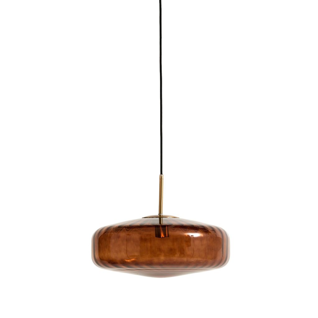 Light & Living - hängeleuchte - Pleat - braun - glas - Ø 30cm - E27 - 2971964