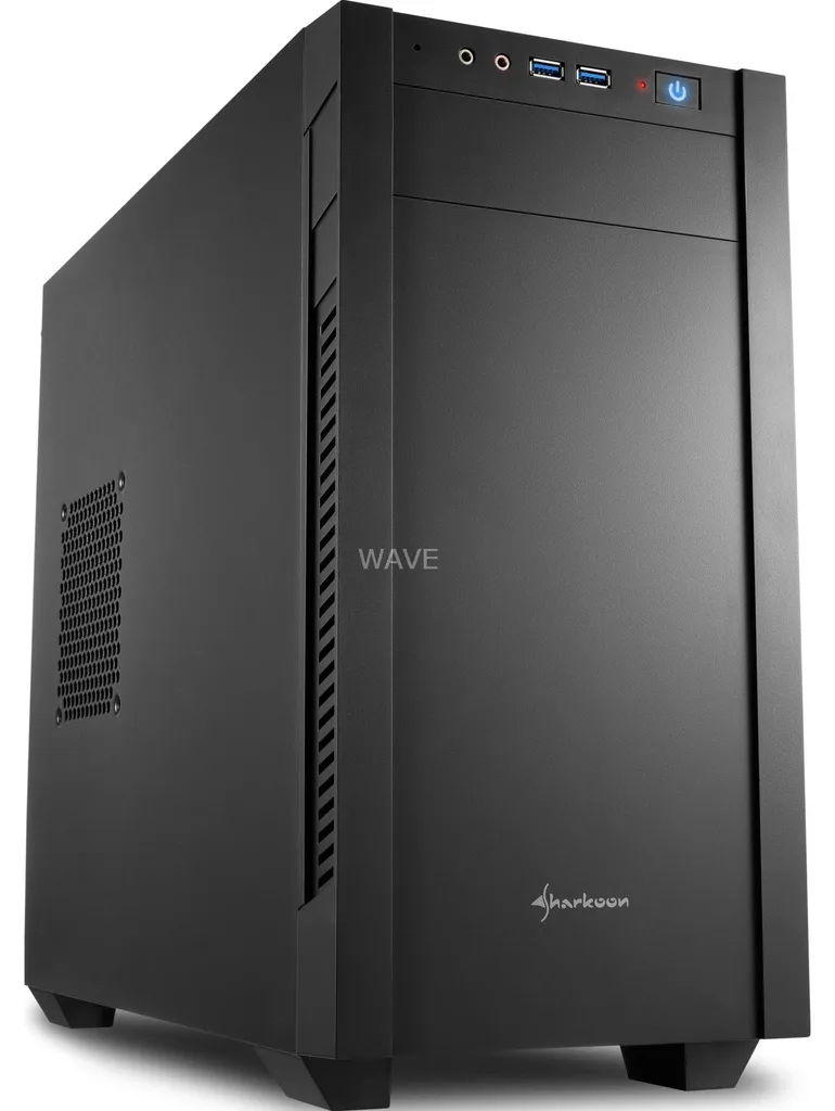 Boîtier Sharkoon S1000 Noir Métallique Micro-ATX avec Flux d'Air Pro