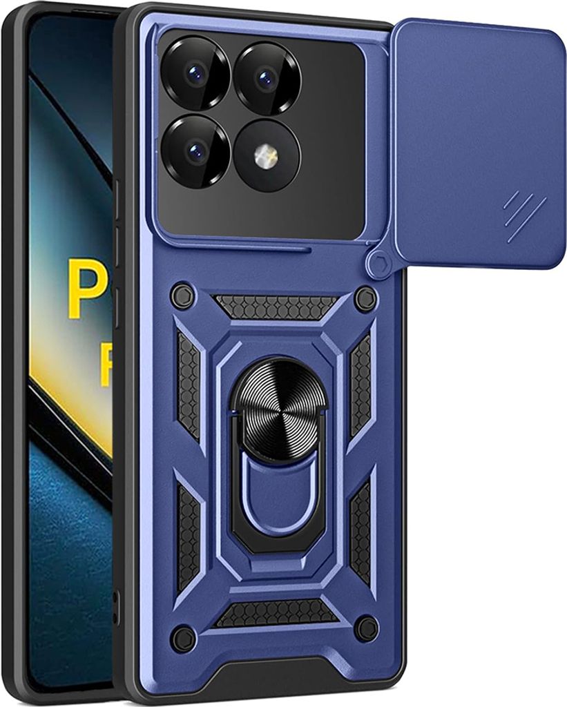 Techsuit Camshield Back Cover Hülle für Xiaomi Poco F6 Pro - Blau