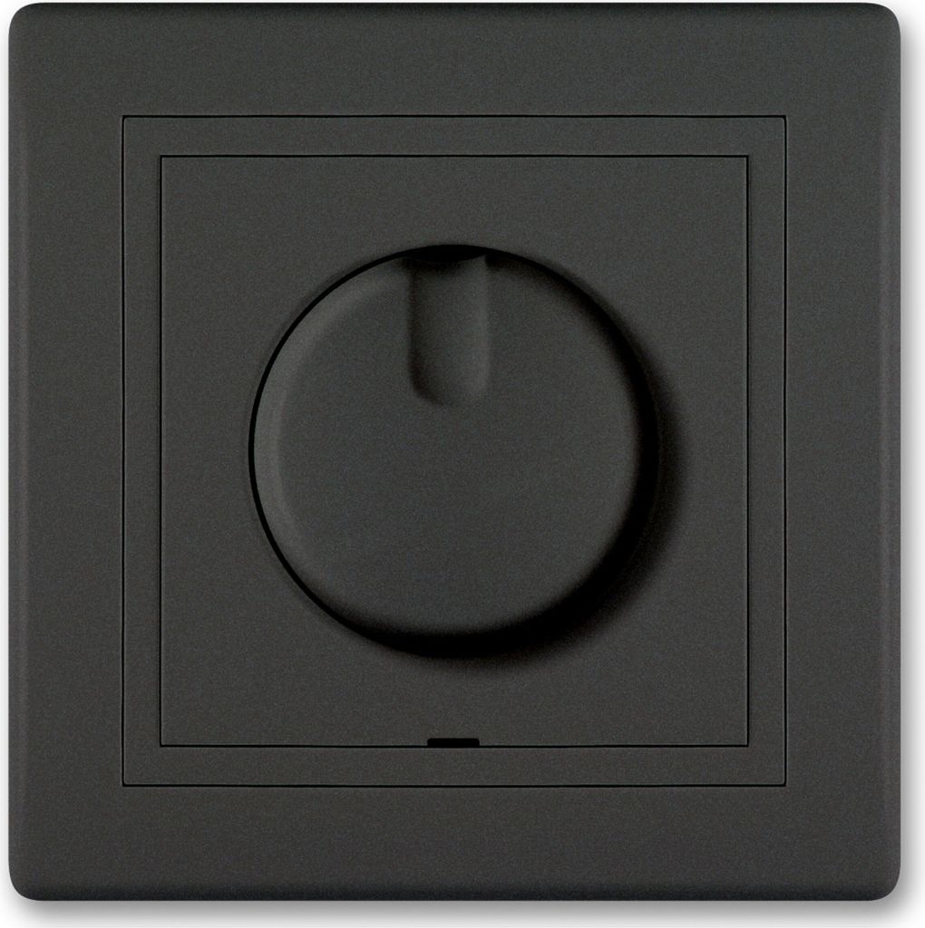 Dimmer mit Ein/Aus Schalter Schwarz (Soft Touch)
