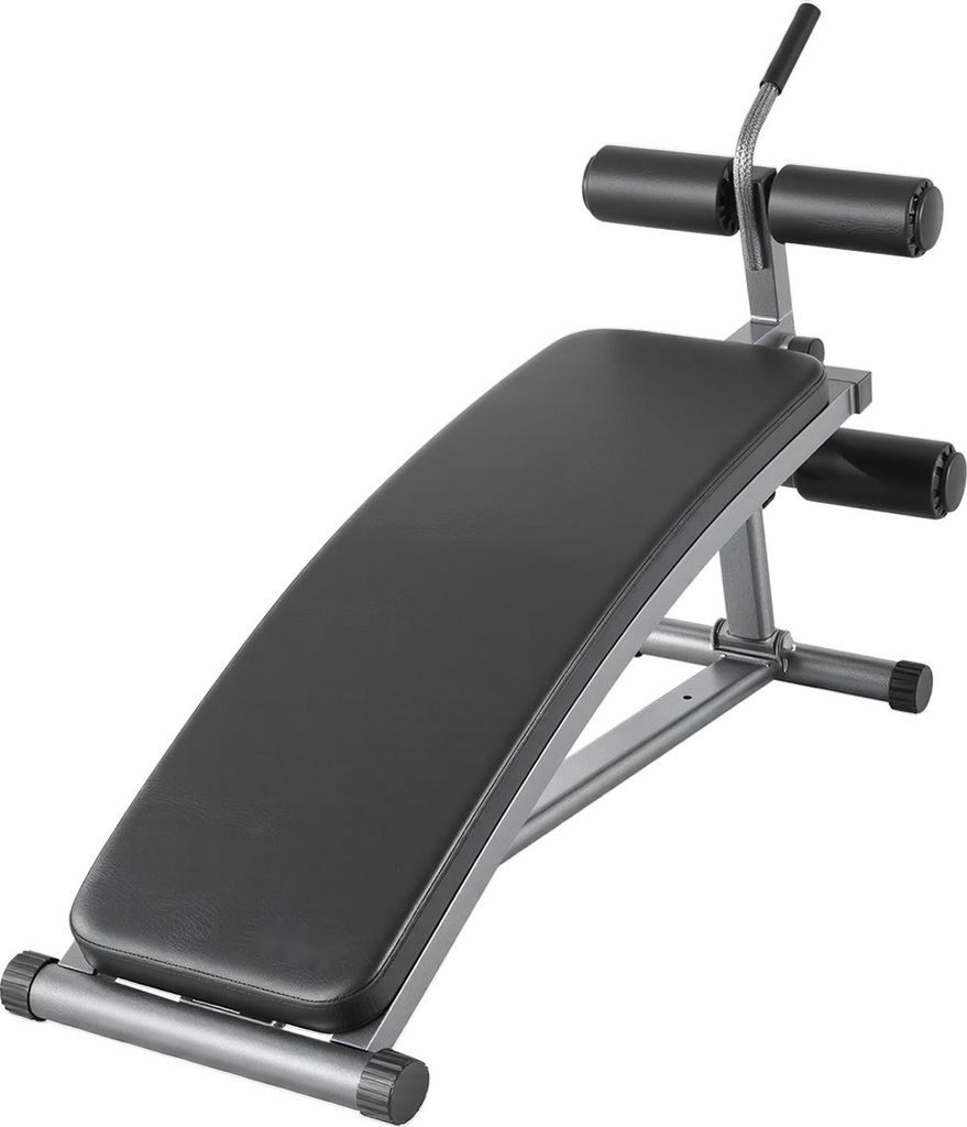 Sit-up Bank Bauchtrainer - Gebogene Bauchmuskelbank/Rückentrainer - Sechsstufig Höhenverstellbar - Belastbar bis 272 kg - Maße 132 x 42 x 85 cm ...
