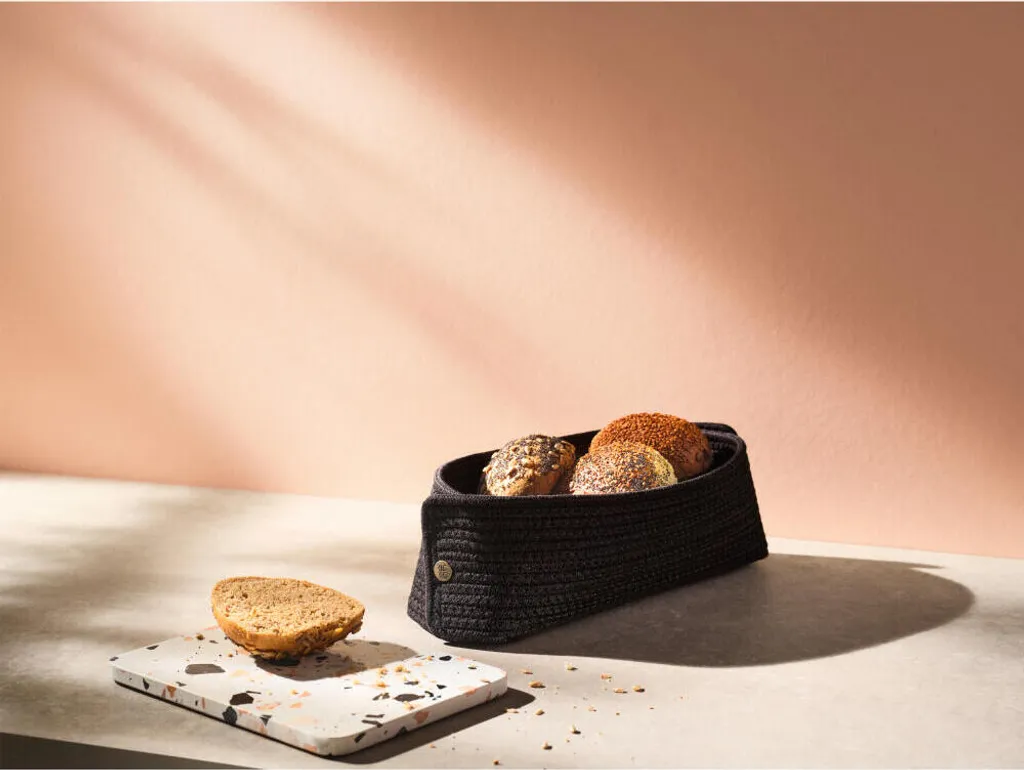 Contenitore per Pane da Cucina 400 x 250 x 335 mm Contenitore per Pagnotta in Legno di Bambù per Pane Fatto in Casa, con Pannello Porta in Acrilico Ondulato, Forma di