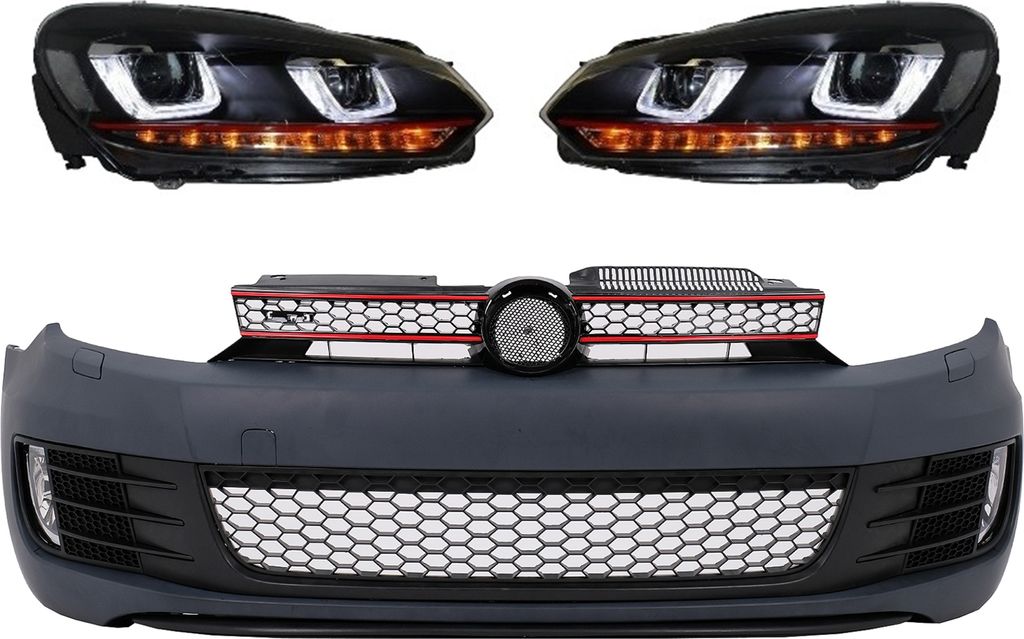 Stoßstange für VW Golf VI 6 08-13 Scheinwerfer LED Dynamisches GTI Look