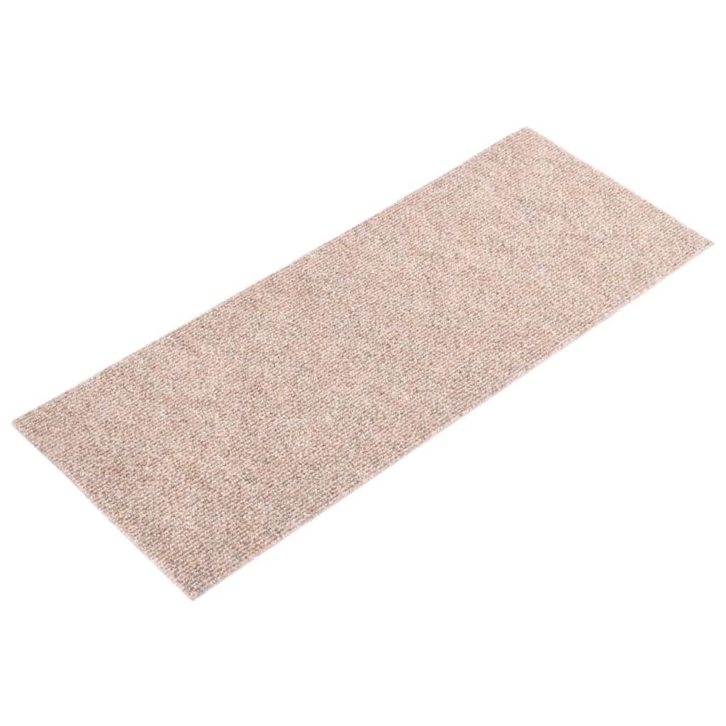Stufenmatten Selbstklebend 15 Stk. 60x25 cm Hellbraun Rechteckig