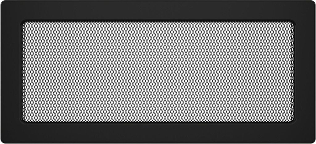 Kaminlüftungsgitter Schwarz 17x37 cm – Lüftungsgitter für Kamin, Ofen oder Wand – Metall, rechteckig
