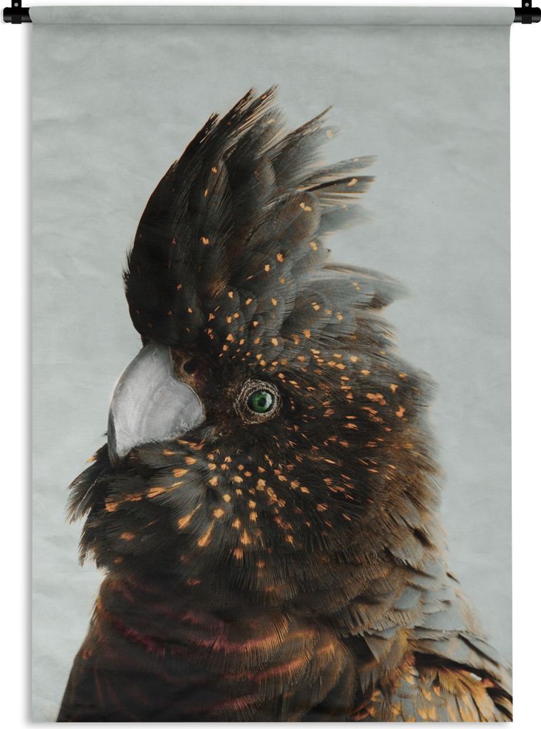 MuchoWow Wandteppich Wandbehang Kakadu - Vogel - Bronze 60x90 cm Tapisserie Dekoration Wandtuch - Foto-Teppich - Abwaschbar