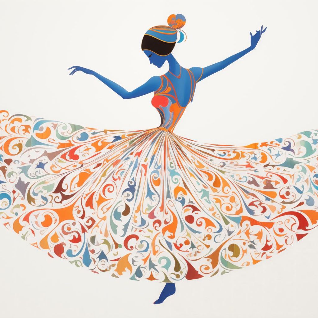 Plakat 100x100cm Drehende Ballerina