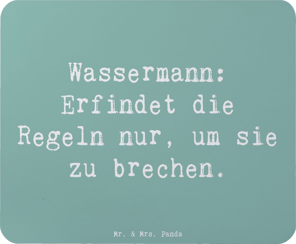 Mr. & Mrs. Panda Mousepad Spruch Wassermann Freigeist - Meeresbrise - Geschenk, Mouse Pad, Tierkreiszeichen, Geschenke Astrologie, Mauspad, mousema...