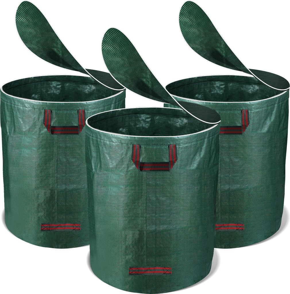 Aopunly Gartensack mit Deckel Gartenabfallsack verschließbar Laubsack 3er Set 272 L Garten Sack