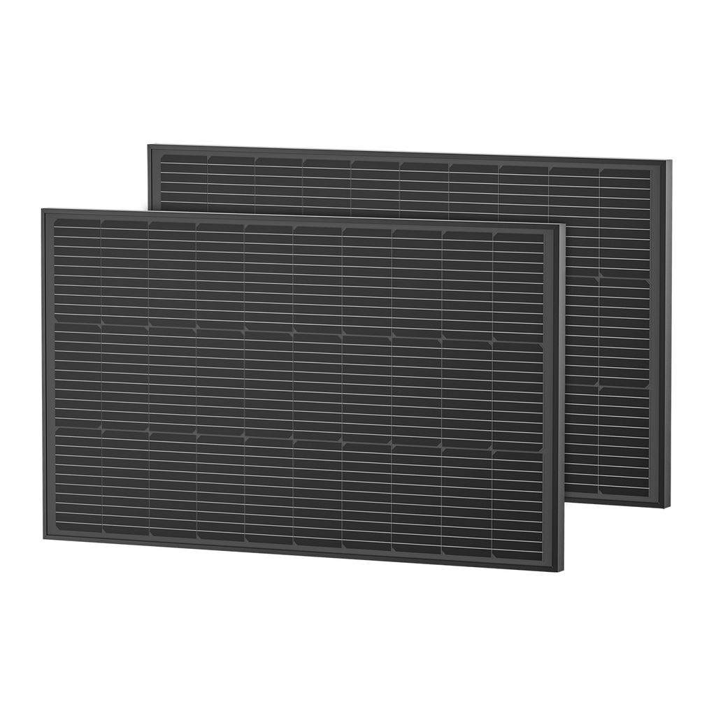 EcoFlow 2x 100 W starres Solarpanel - Monokristallines Solar Panel für Balkon Solaranlage, Photovoltaik Balkon, Solarplatte