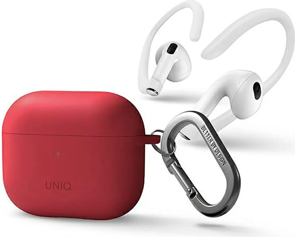 Cover Uniq Nexo AirPods 3 Coral Red - Design Ibrido e Silicone Liquido