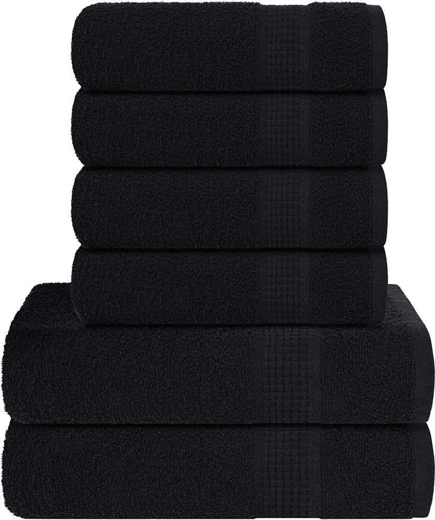 6-tlg. Handtuch-Set FROGN Schwarz 360 g/m²