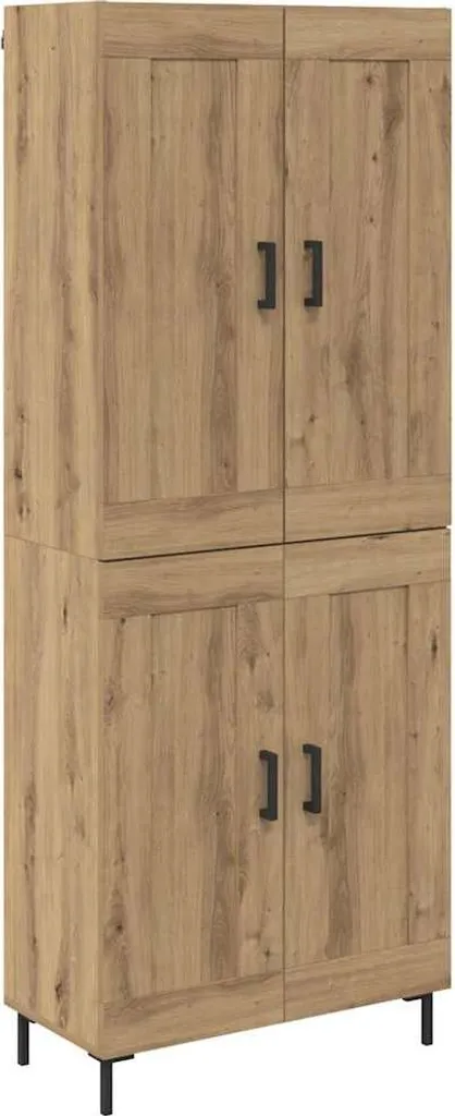 Arreda con vidaXL: Credenza in Quercia Artigianale 2 Pezzi - 2