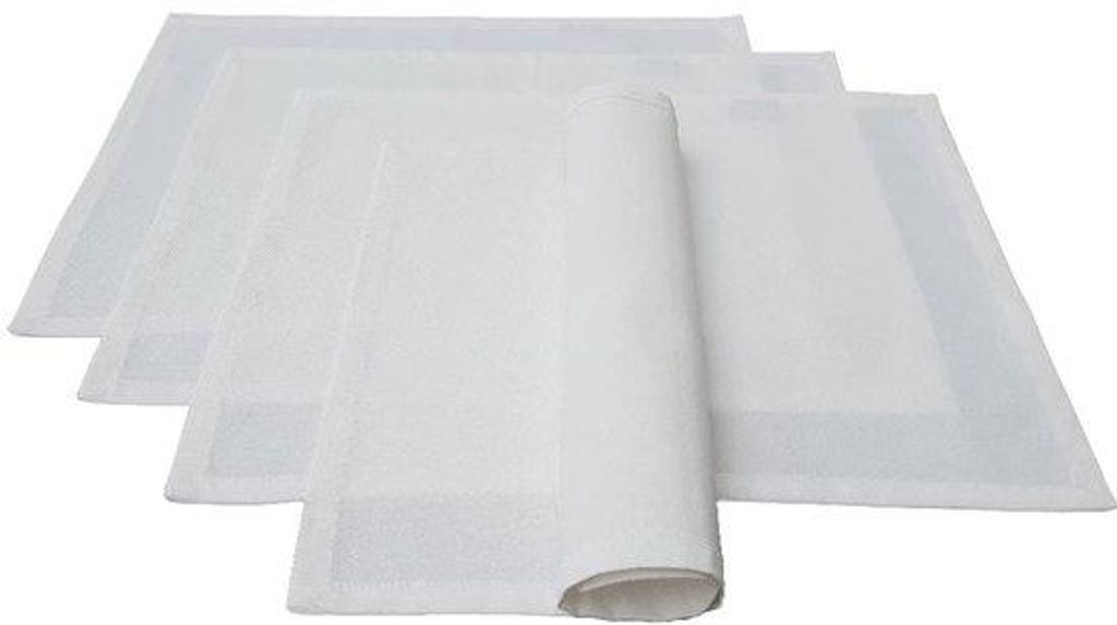 Ibenzoa 4er-Set Platzsets aus 100% Baumwolle (46×36 cm) – wählbare Farbe & Größe, mit abgesteppten Rändern, pflegeleicht & schnelltrocknen...