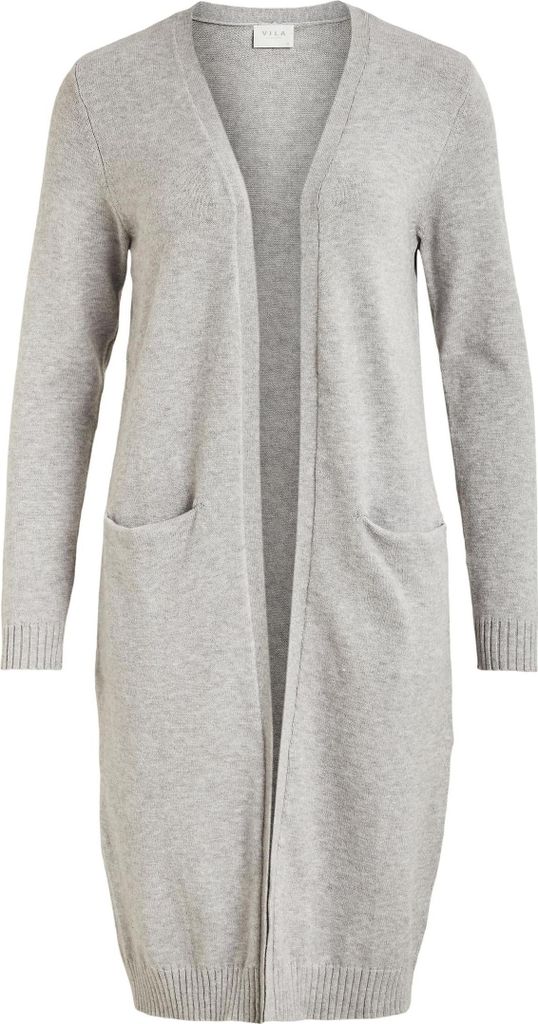 VILA Langer Cardigan Gemütliche Strickjacke mit Taschen Knit Jacket VIRIL Größe: XS