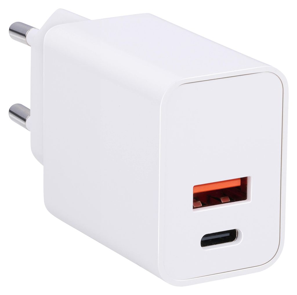 Grundig Ladegerät 20W – Schnellladegerät USB-C & USB-A – Adapter Universal für verschiedene Geräte – Kompakter Stecker USB – Weiß