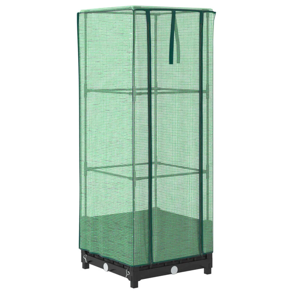 Letto Rialzato vidaXL 40x40x123 cm con Serra Rattan: Orto Verticale