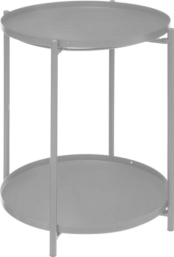 Table d'appoint Mathéo Gris Anthracite Ø 45 cm Eazy Living en Acier Mat