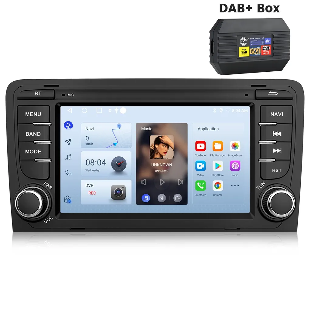 Infotainment Audi A3 Android 13: 7" CarPlay Wireless Bluetooth 2+32G