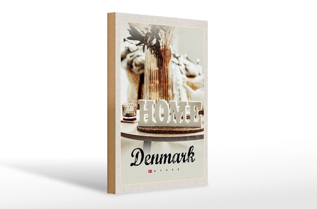 Holzschild Reise 20x30cm Dänemark Wohnung Dekoration Home