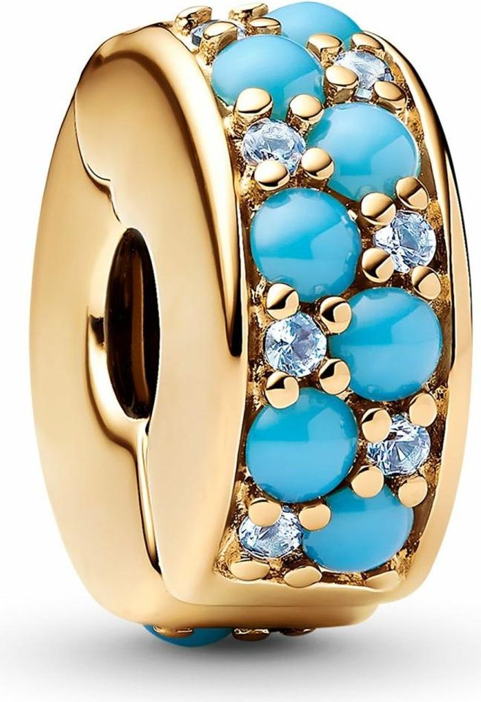PANDORA Stopper Charm für Damen, vergoldet, Moments