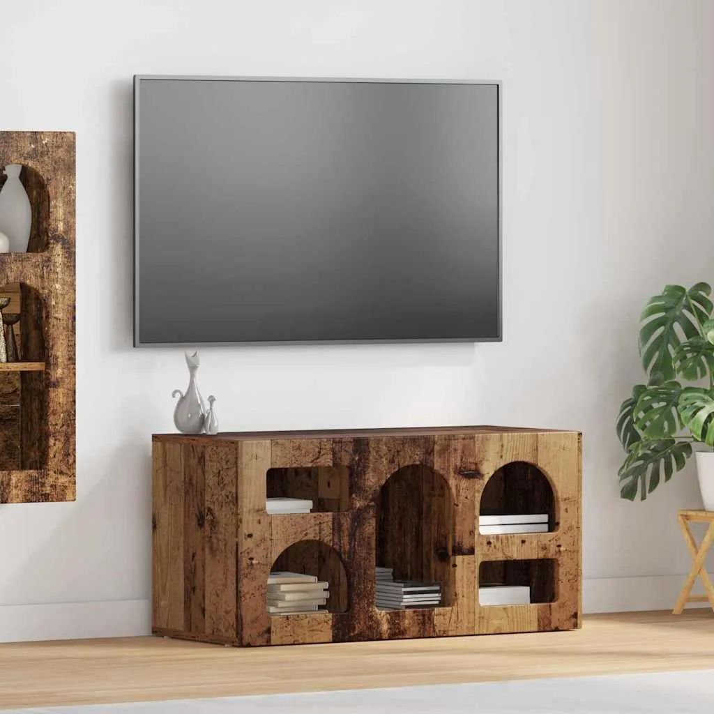 Mobile TV Maison Exclusive Legno Antico 80x35x40 cm - Stile Vintage Vero