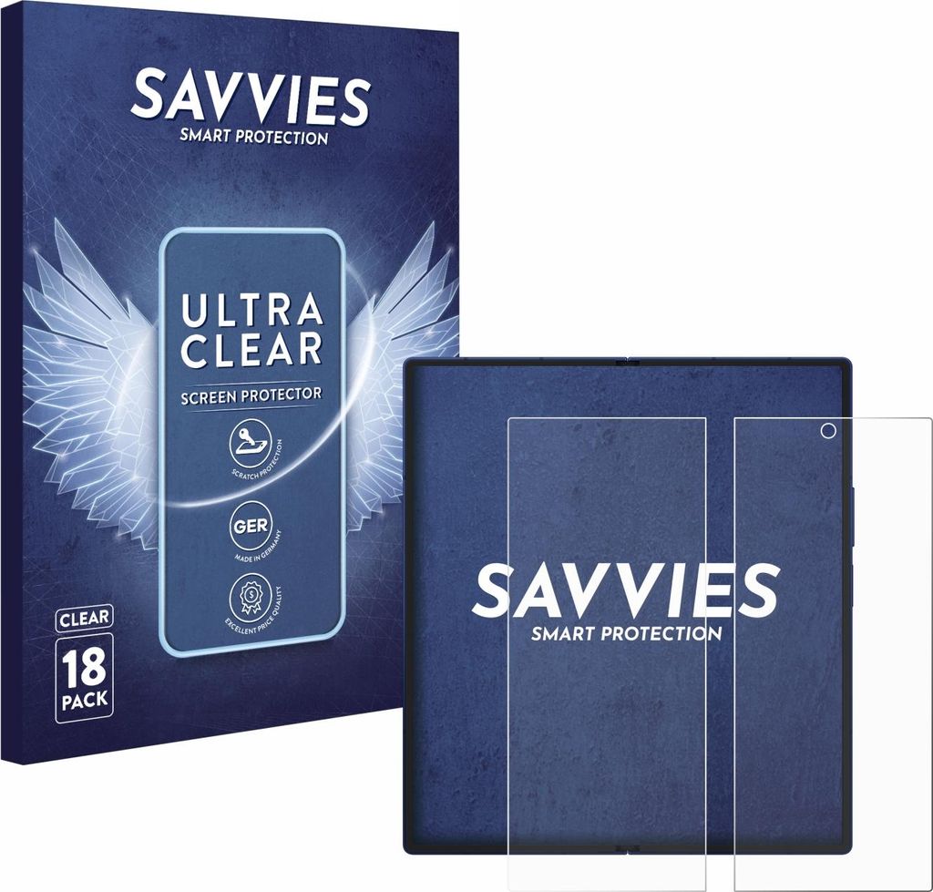 18x Für Samsung Galaxy Z Fold 7 (Inneres Display) Schutzfolie Savvies Displayschutz Display Schutz Folie Klar Transparent