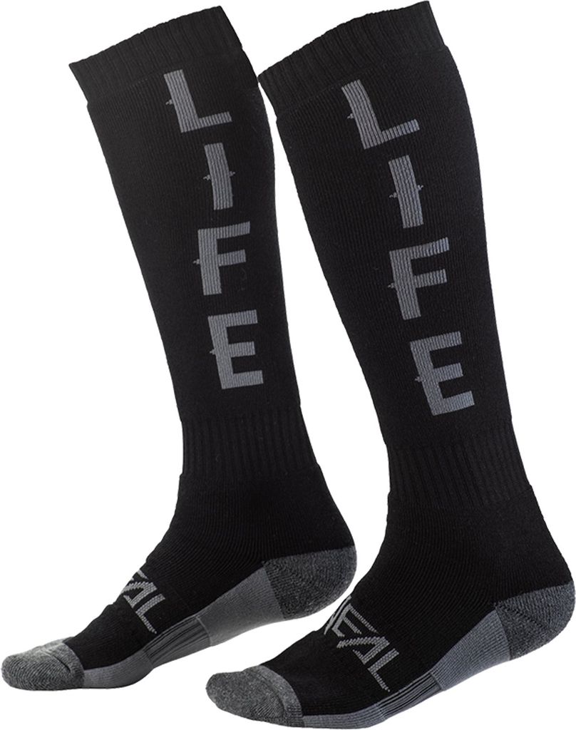 Oneal PRO MX Socken RIDE LIFE schwarz/grau (One Size) Produktbild 