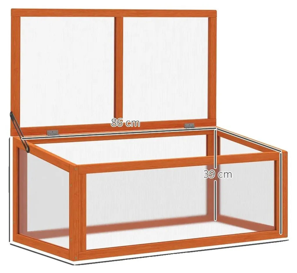 Serre bois anti-UV 90x46 cm : protégez vos plantes du froid et du gel