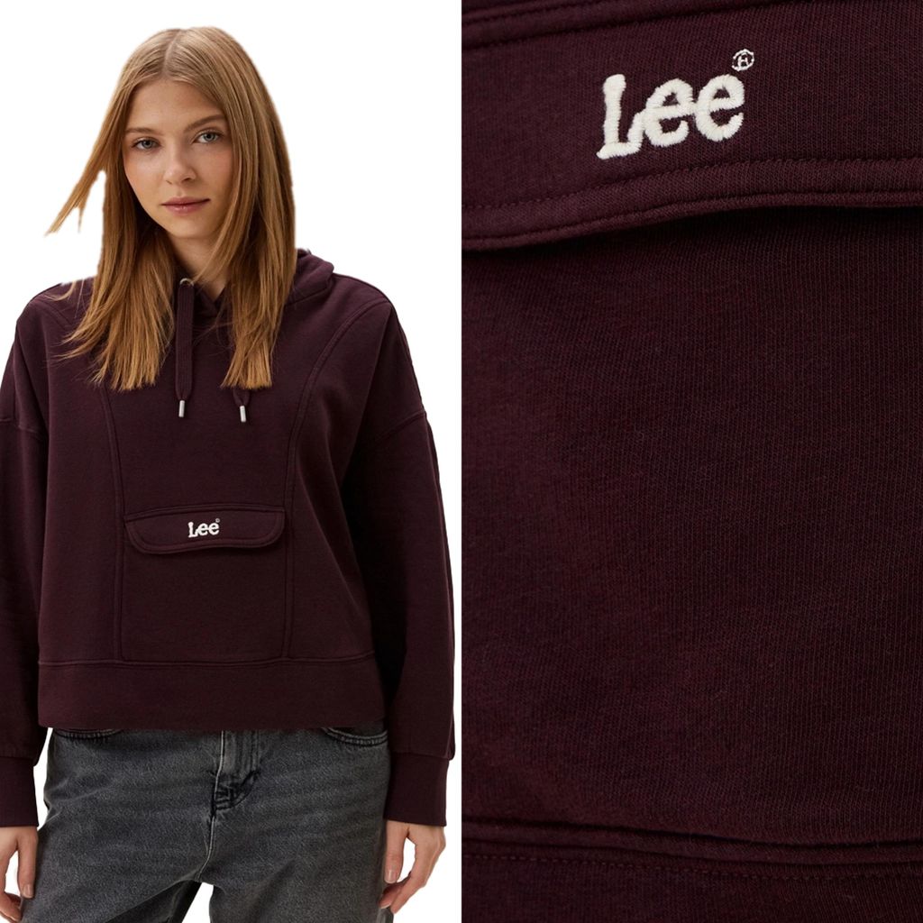 LEE Damen, Sweatshirt VINTAGE HOODIE RODEO, M, Lila, kapuzenpullover, , hoodie