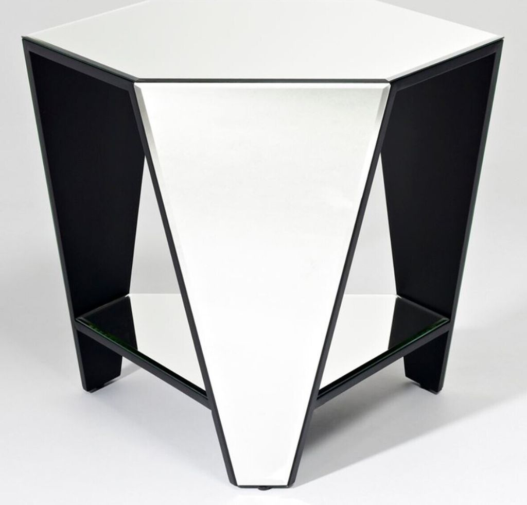 Casa Padrino Luxus Spiegelglas Beistelltisch 59 x 51 x H. 49 cm - Designermöbel