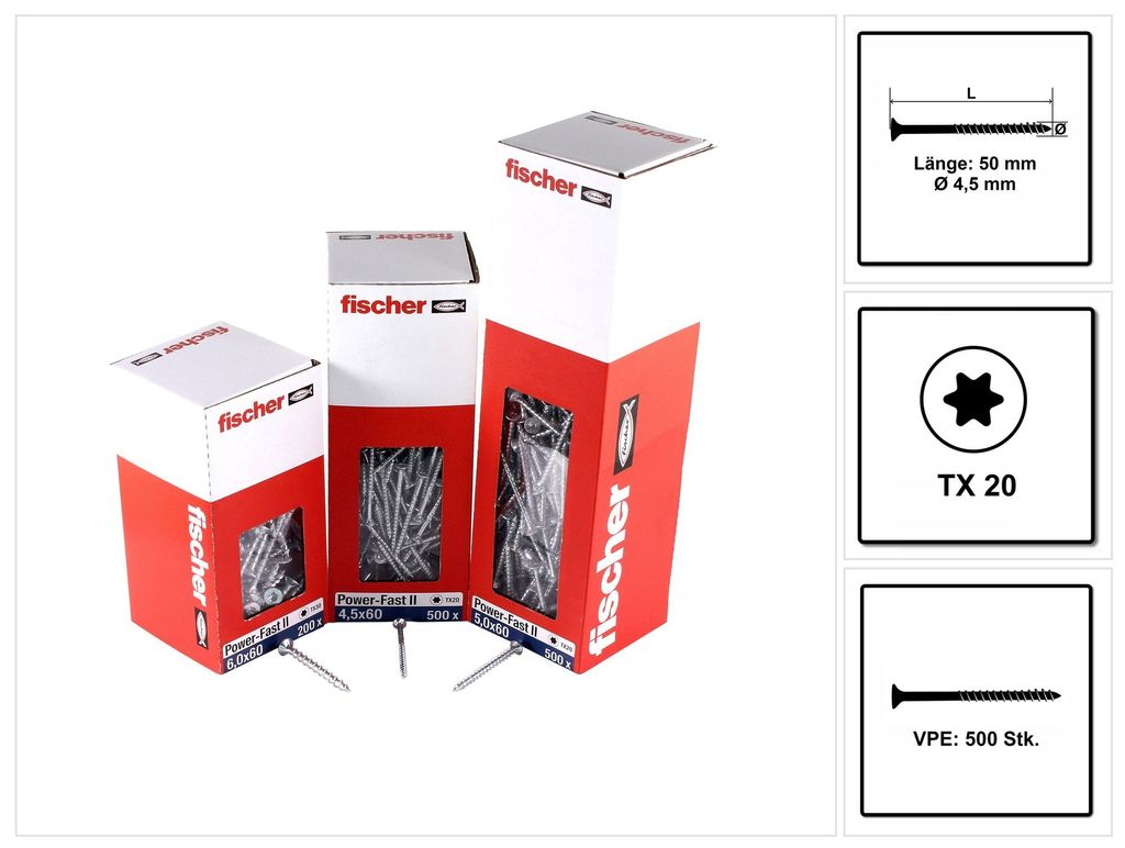Fischer PowerFast II 4,5x50 SK TX TG blvz 500 Zdjęcie produktu 