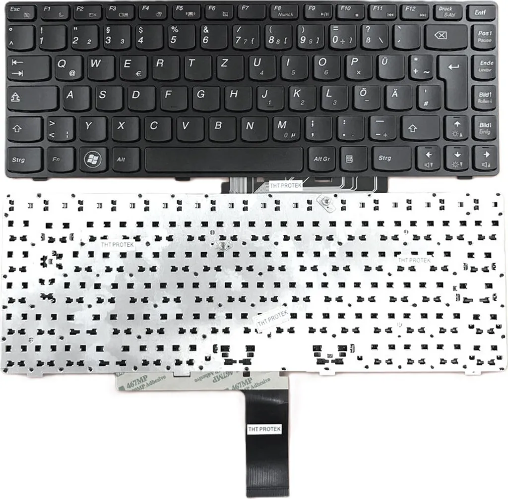 Clavier avec Cadre Noir AZERTY pour Lenovo Z475A - Frappe Fluide