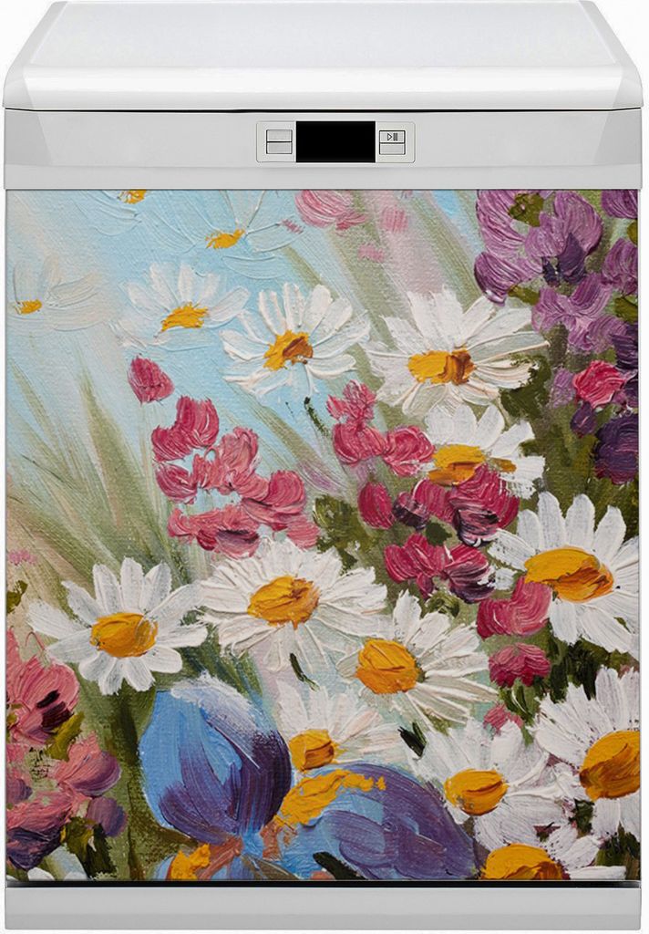 Geschirrspüle Magnet für Spülmaschine Magnetmatte Küche Magnete Dekorative 60x80 cm - Feldwiesen
