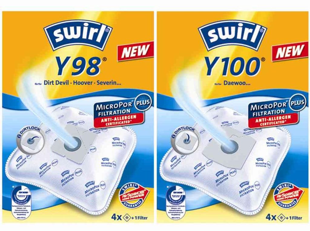 Swirl Staubbeutel Y 98, Staubbeutel, Weiß, Dirt Devil, Produktbild 