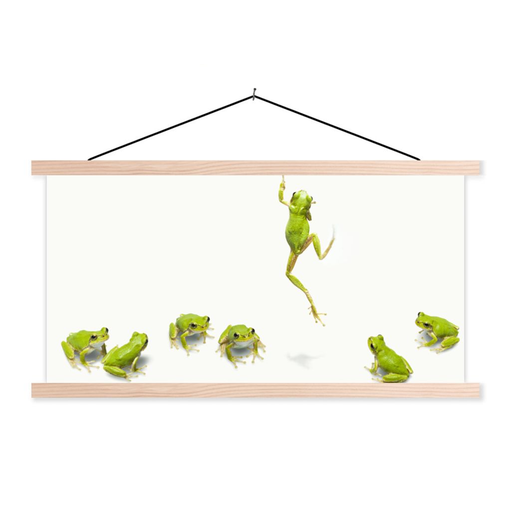 MuchoWow® Textilposter Frosch - Tiere - Grün 60x30 cm mit Produktbild 