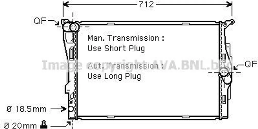 Radiateur de refroidissement moteur PRASCO BWA2292 adapté aux BMW E84 X1