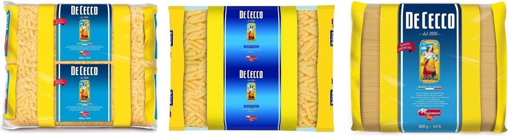 TESTPAKET De Cecco Fusilli - Tortiglioni - Spaghetti Pasta di Semola di Grano Duro Hartweizengrieß Pasta 100% Italienische Pasta Längliche Pasta ...