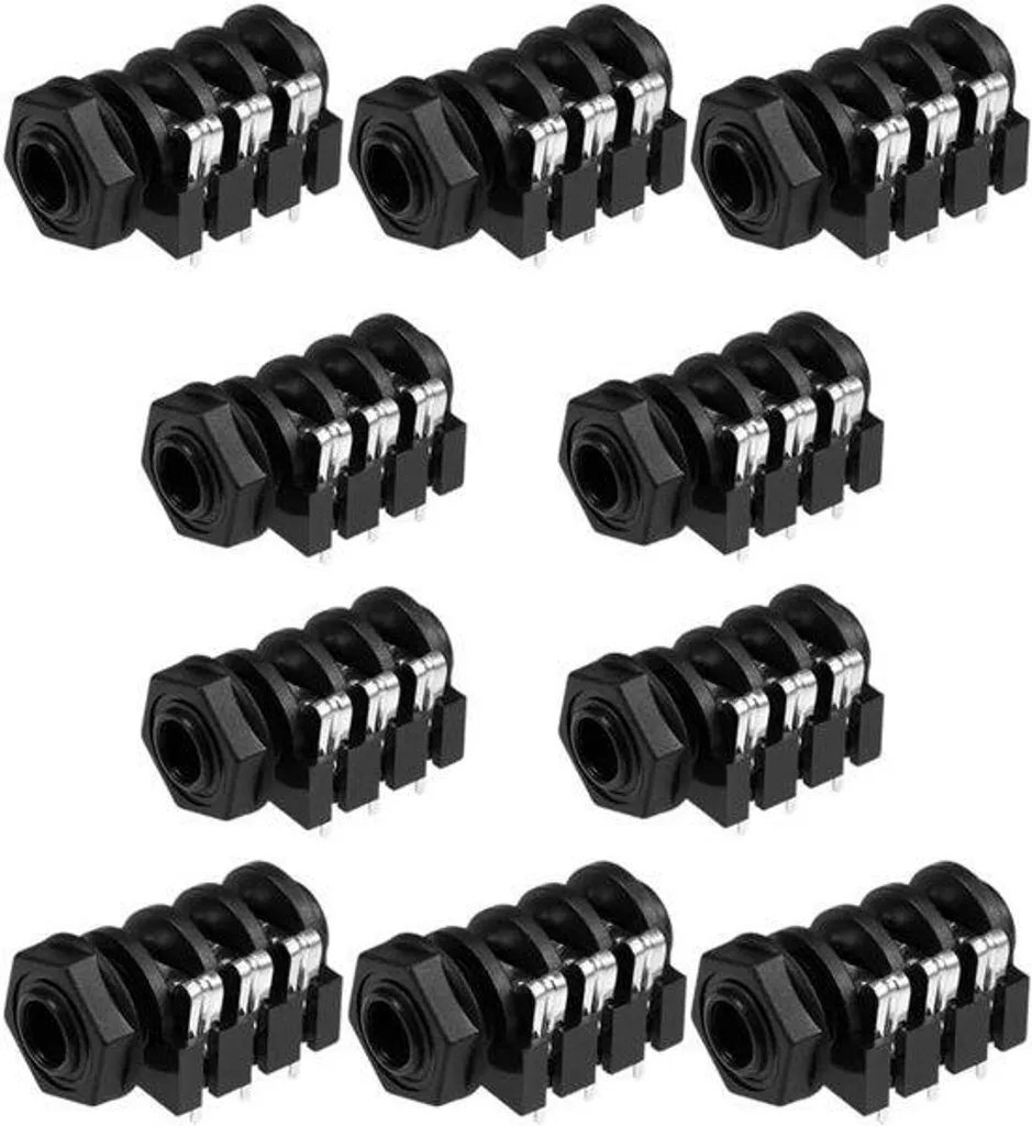 Jack 6,35 mm Femelle Stéréo pour Casque et Audio - Lot de 10 Prises