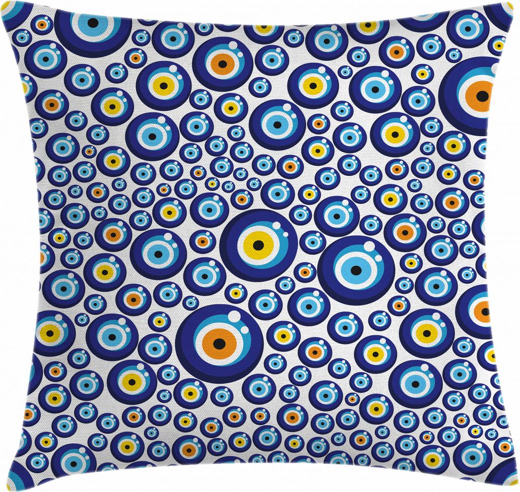 ABAKUHAUS Evil Eye Kissenbezug, Turkish Traditional, Waschbar mit Reißverschluss Kissenhülle mit Farbfesten Klaren Farben Beidseitiger Druck, 45 ...