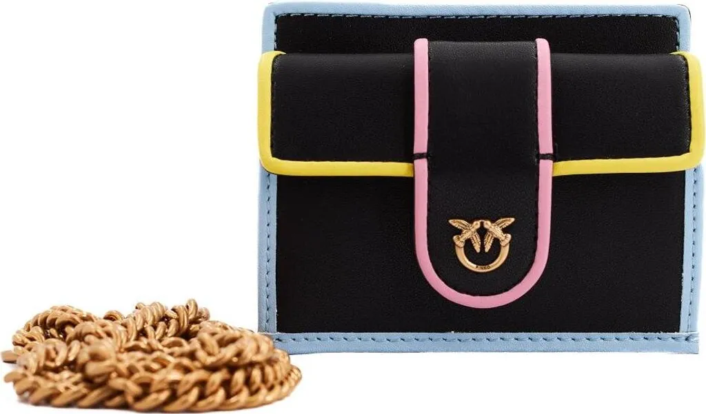 Pinko Card Holder Pocket Noir - Porte-cartes Modèle Carteras Mujer Chic