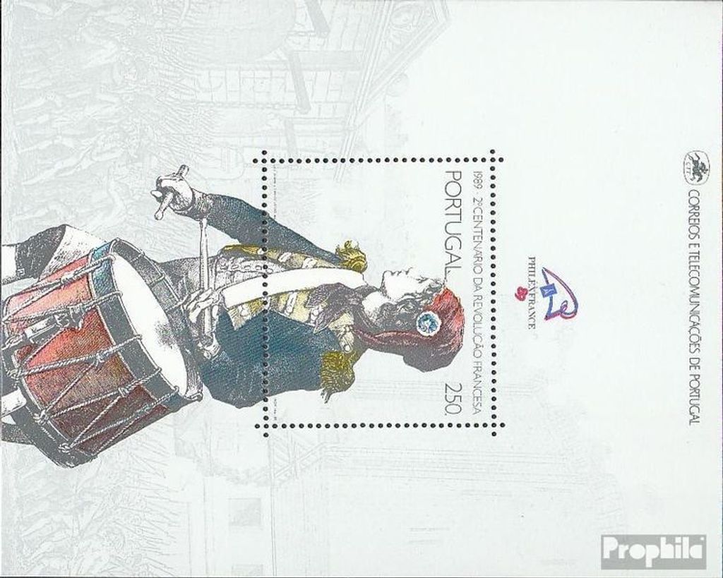 Briefmarken Portugal 1989 Mi Block66 (kompl.Ausg.) gestempelt Französische Revolution