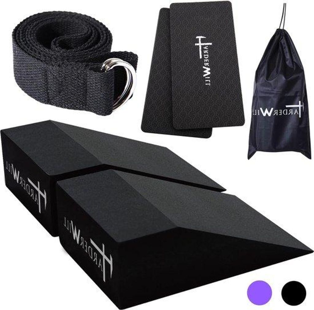Yoga-Foam-Wedge-Block - Körperhochlager und Knieschoner für Yoga - Balance- und Push-up-Unterstützung - Fitness- und Pilates-Beinrecker - Squat-...