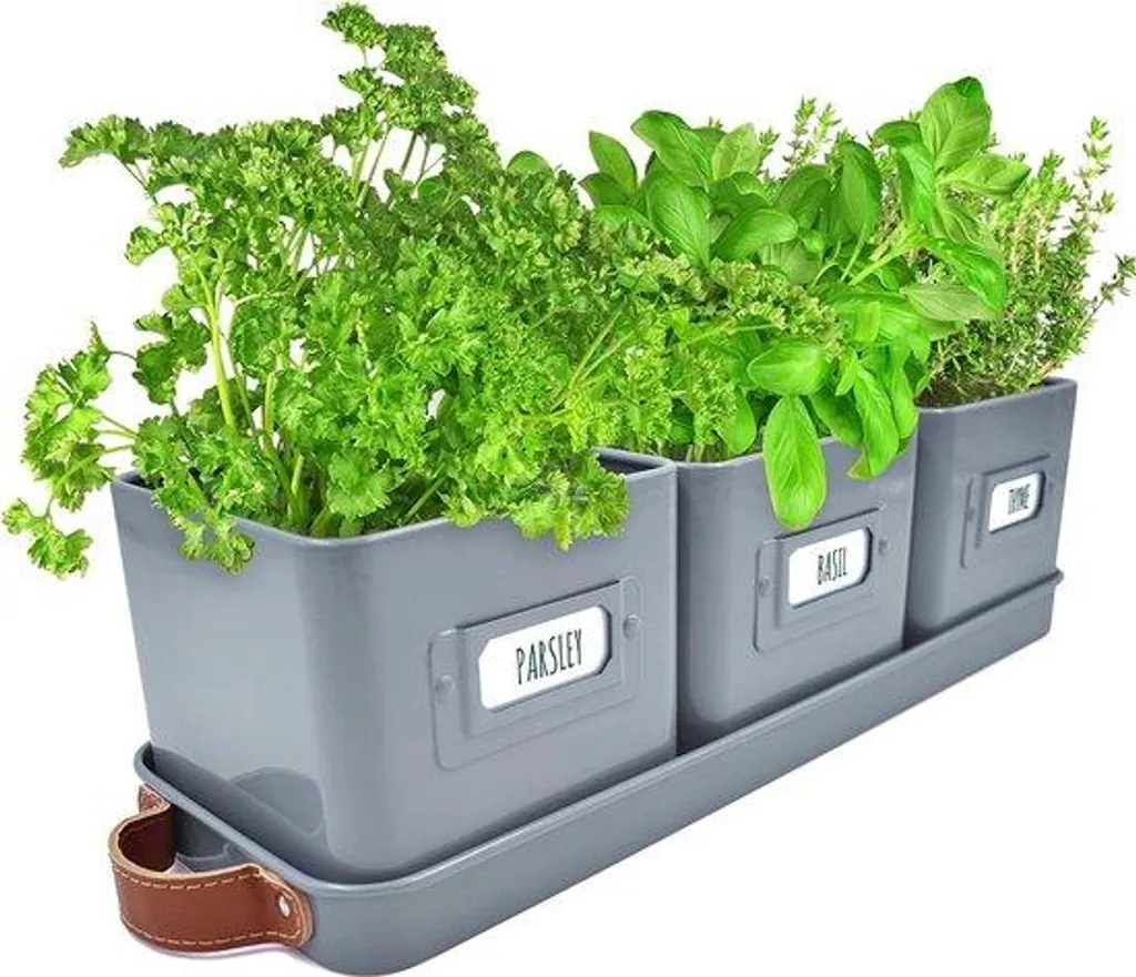 Set de 3 pots de fleurs gris métal : solution déco robuste et durable
