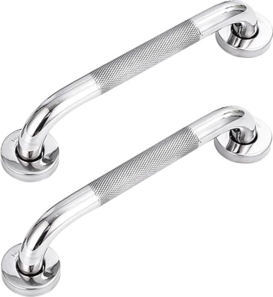 2 Stück Haltegriff Dusche Edelstahl 304 mit Gerändelte Fläche,60cm Haltegriffe für Senioren, Duschgriff für Badewanne, WC, Badezimmer, Küche,...