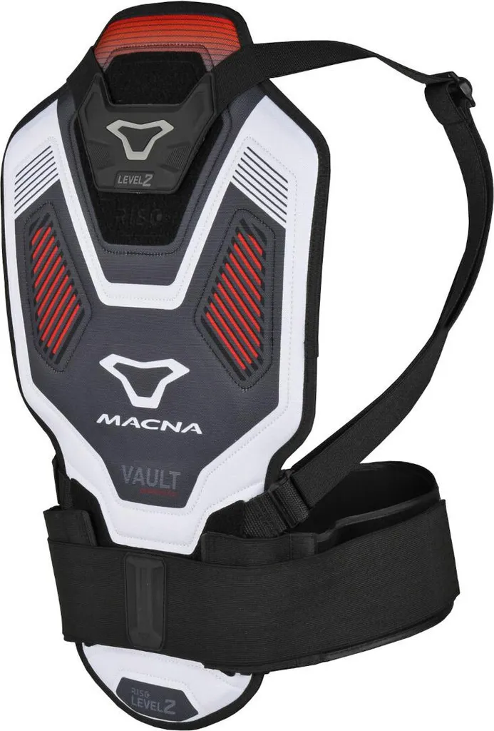 Macna Vault Dorsale Ergonomique et Ventilée Noir et Blanc en L