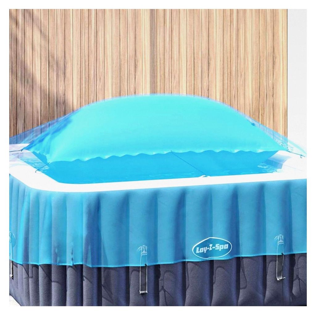 Poolkissen blau 400 x 200 x 140 cm PVC rechteckig UV-beständig langlebig für Pool und Garten